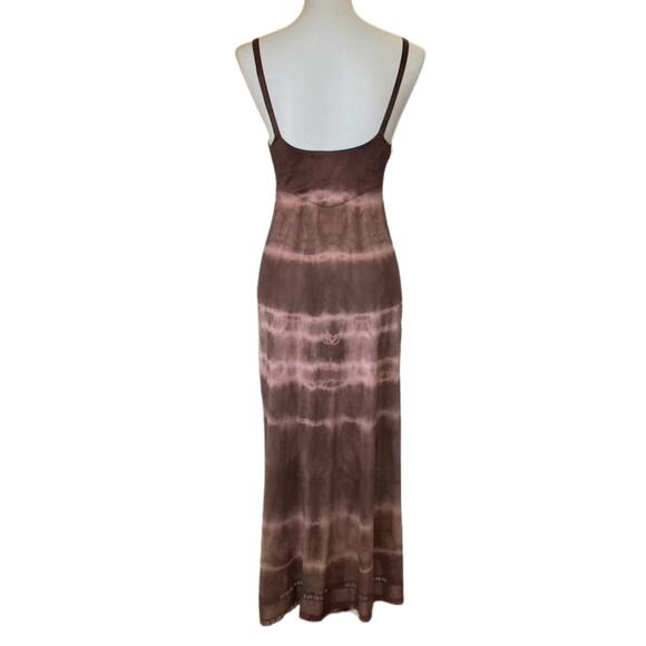 Vintage Brown and Pink Maxi Slip, Size Medium - Picture 2 of 6